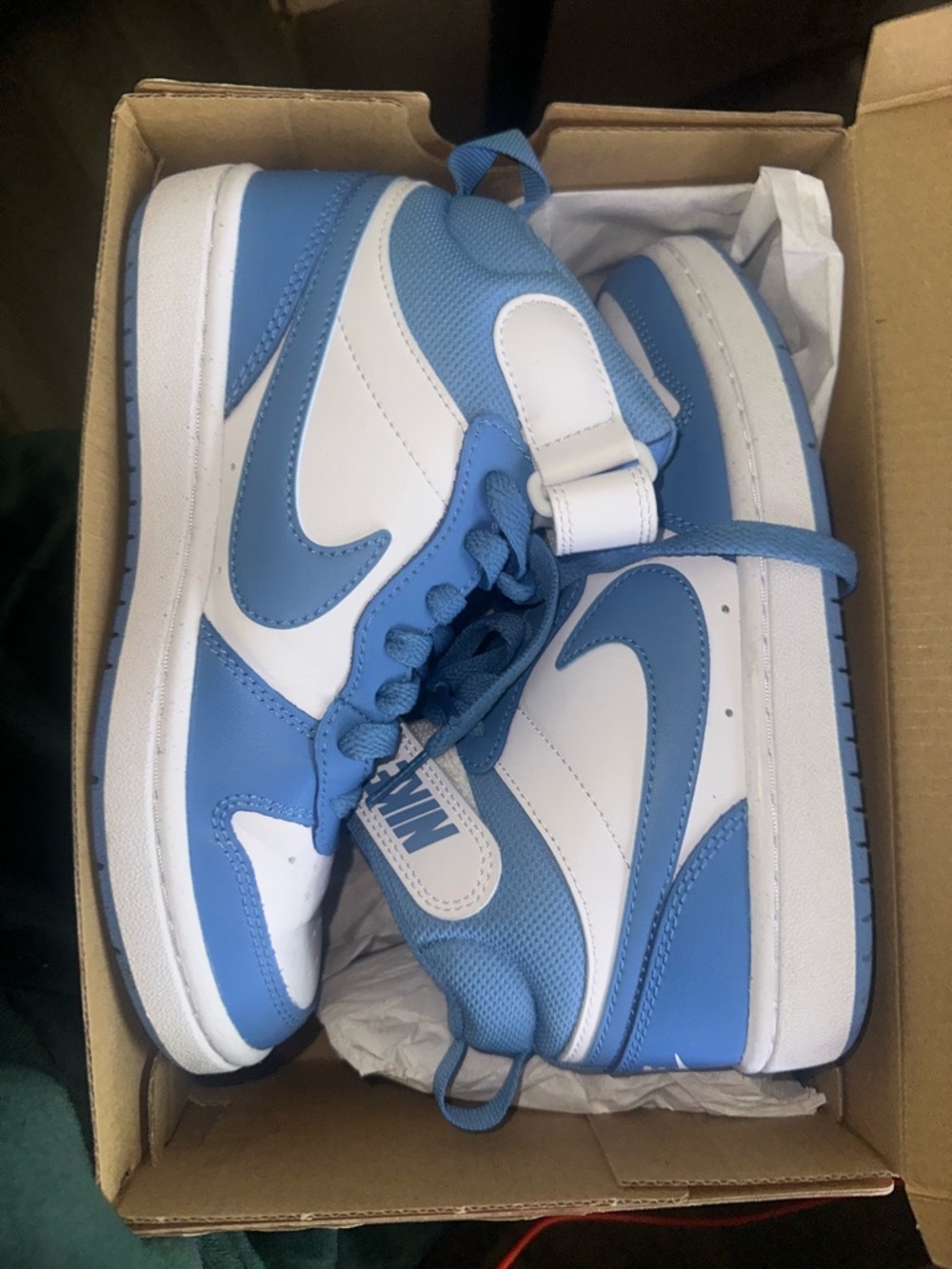 Nike Kids Blue and White Low-Top Sneakers